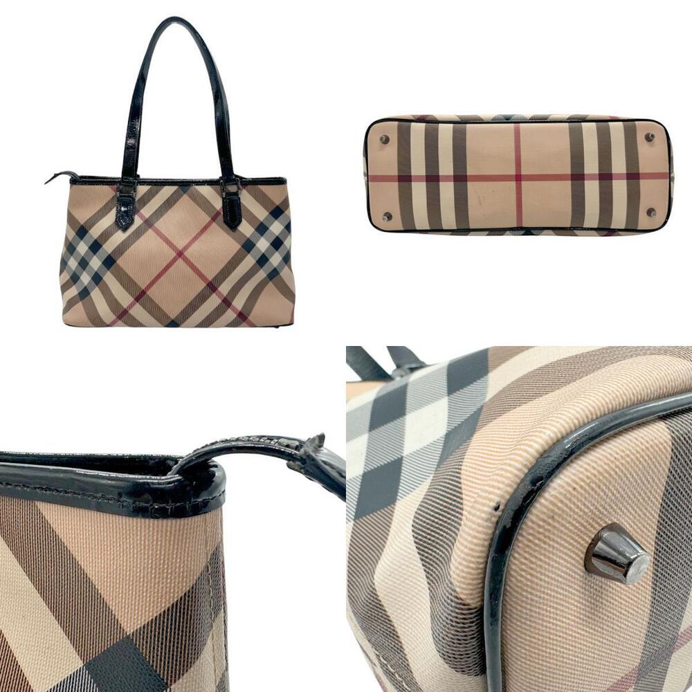 Burberry Nova Check Patent Leather Shoulder Bag Beige Tan Multicolor - Picture 3 of 4